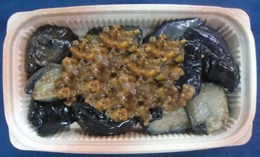 茄子の肉味噌和え