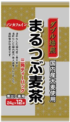 ダブル焙煎国内産丸粒麦茶三角ティーバッグ