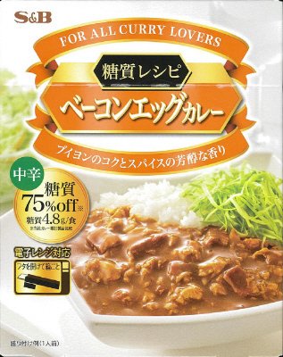 糖質レシピ　ベーコンエッグカレー　中辛
