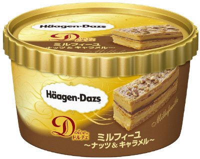 ハーゲンダッツ　ドルチェ　ミルフィーユ　ナッツ＆キャラメル