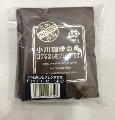 小川珈琲のコクを楽しむブレンドです。ドリップコーヒー５杯分