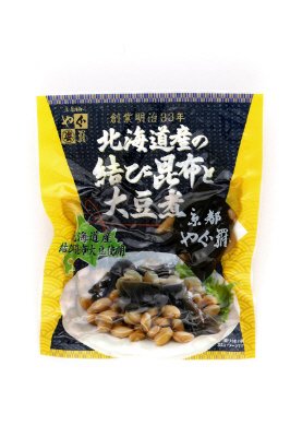 北海道産の結び昆布と大豆煮