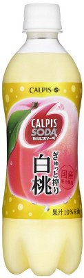 カルピスソーダぎゅっと搾り白桃