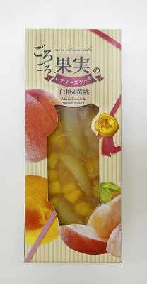ごろごろ果実のレアチ－ズケーキ　白桃＆黄桃