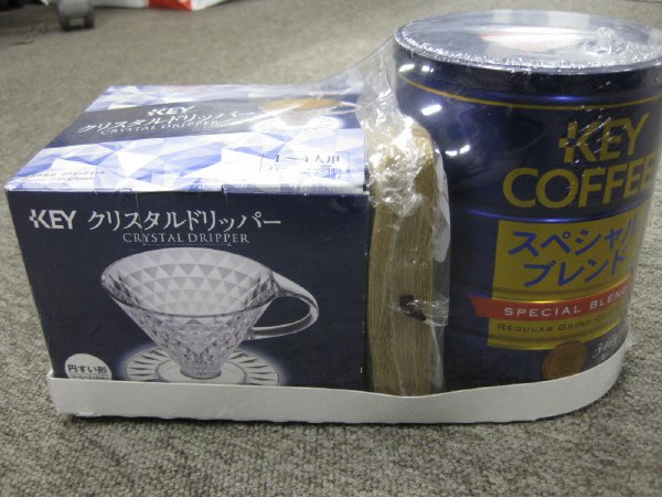 KEYクリスタルドリッパー・KEY円すい形コーヒーフィルター・スペシャルブレンド３４０ｇ（粉）