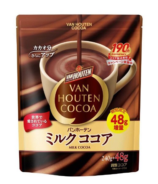バンホーテン　ミルクココア　２４０ｇ＋４８ｇ