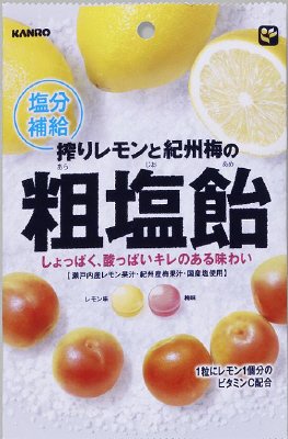 搾りレモンと紀州梅の粗塩飴