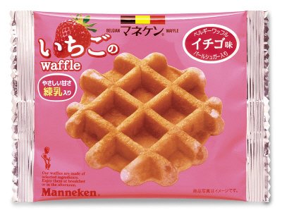 いちごのワッフル