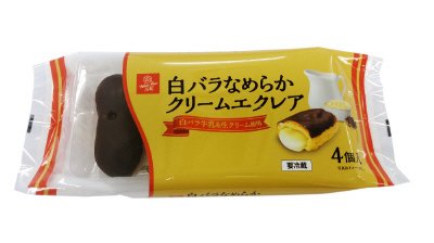 白バラなめらかクリームエクレア