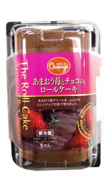 あまおう苺とチョコのロールケーキ