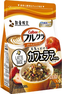 フルグラ牛乳をかけてカフェラテテイスト