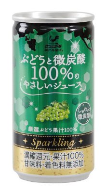 ぶどうと微炭酸100％のやさしいジュース