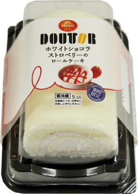 ホワイトショコラストロベリーのロールケーキ
