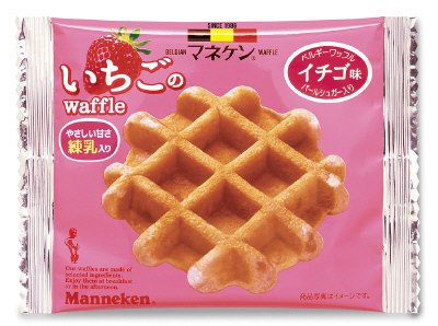 いちごのワッフル