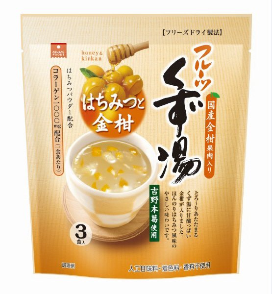 フルーツくず湯　はちみつと金柑