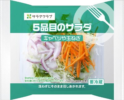 ５品目のサラダキャベツや玉ねぎ