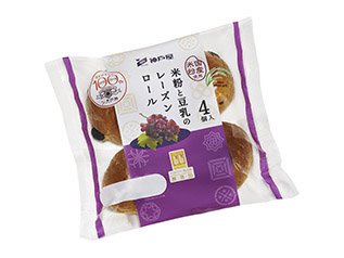 米粉と豆乳のレーズンロール４個入