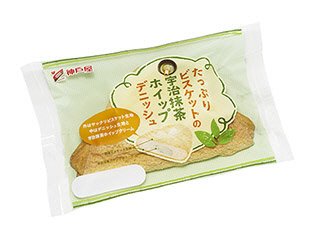 たっぷりビスケットの宇治抹茶ホイップデニッシュ
