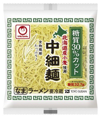 糖質３０％カット　北海道産小麦使用　中細麺　１食入