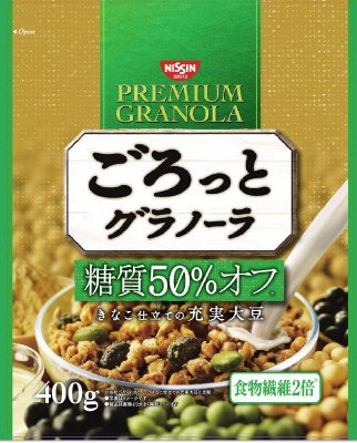 ごろっとグラノーラ 糖質５０％オフ　きなこ仕立ての充実大豆