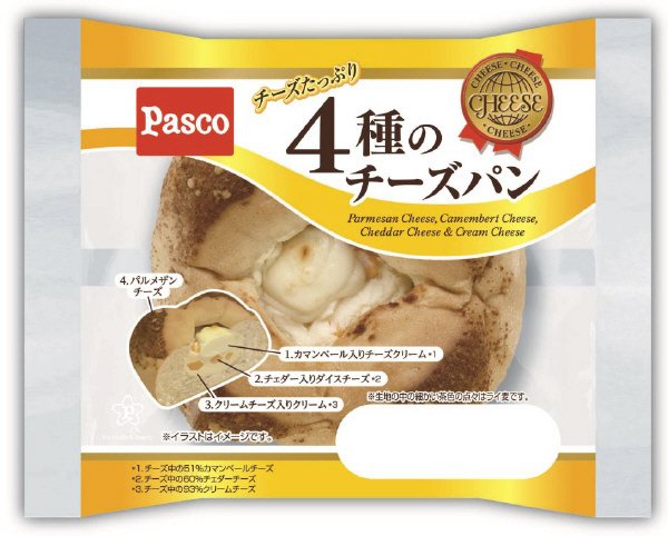 ４種のチーズパン