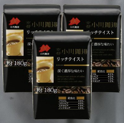 京都小川珈琲リッチテイスト(粉)（小川プレミアムブレンド50g付き）