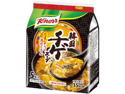 「クノール　韓国チゲスープ」５食入袋