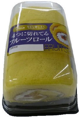 ４つに切れてるフルーツロール