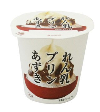 れん乳プリン　あずき