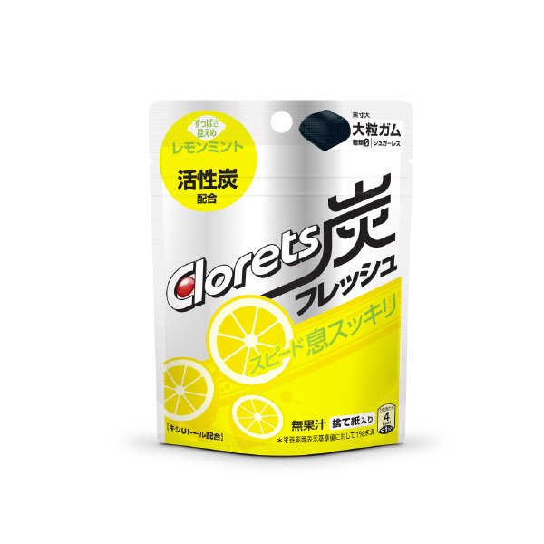 クロレッツ 炭フレッシュ レモンミントパウチ