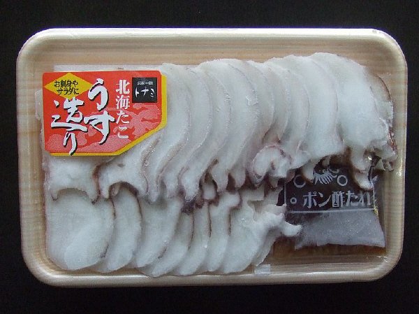 北海たこ薄造り