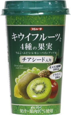 キウイフルーツと4種の果実チアシード入り