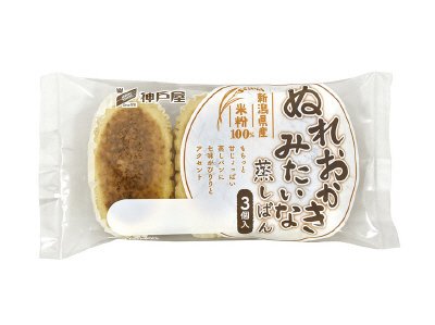 ぬれおかきみたいな蒸しぱん３個入
