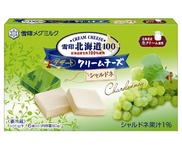 雪印北海道１００　クリームチーズ　シャルドネ（６個入り）