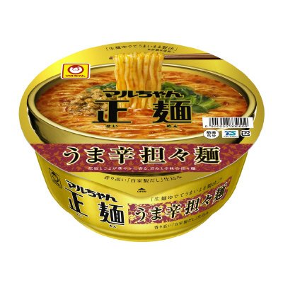 マルちゃん正麺　カップ　うま辛担々麺