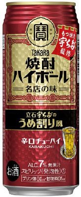 タカラ「焼酎ハイボール」＜立石宇ち多゛のうめ割り風＞５００ＭＬ