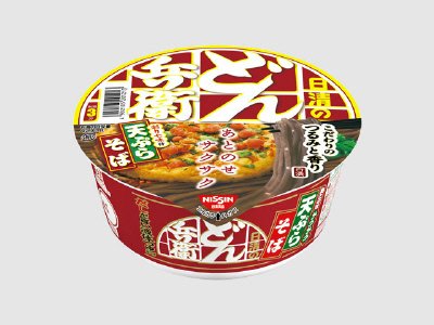 日清のどん兵衛　天ぷらそば　液体つゆ仕上げ