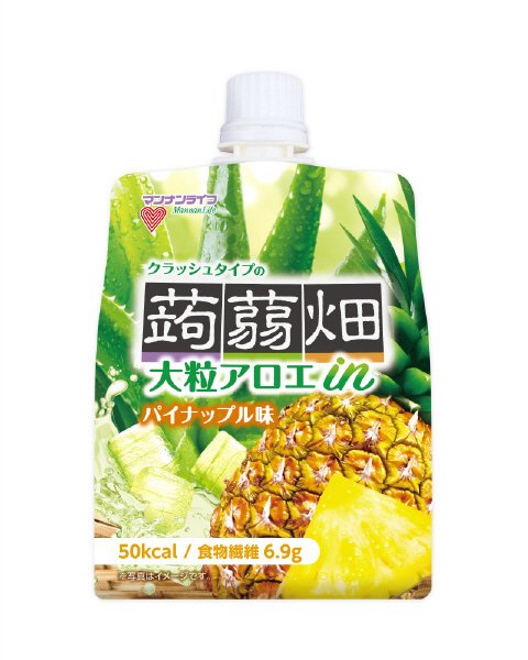 大粒アロエｉｎクラッシュタイプの蒟蒻畑パイナップル味
