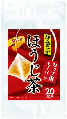 カップ用糸付き伊勢茶ほうじ茶ティーバッグ