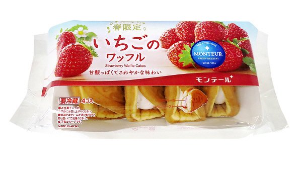いちごのワッフル