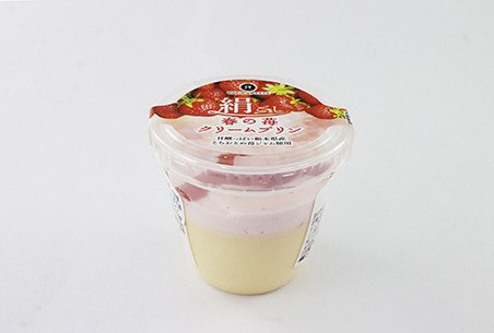 絹ごし春の苺クリームプリン