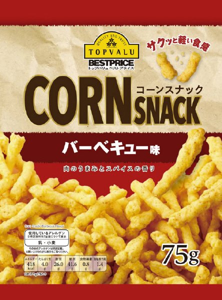 トップバリュ　ベストプライス　コーンスナック バーベキュー味