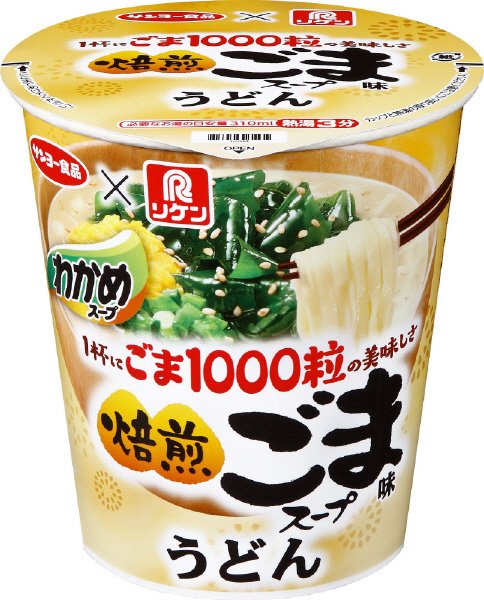 リケンわかめスープ　焙煎ごまスープ味うどん