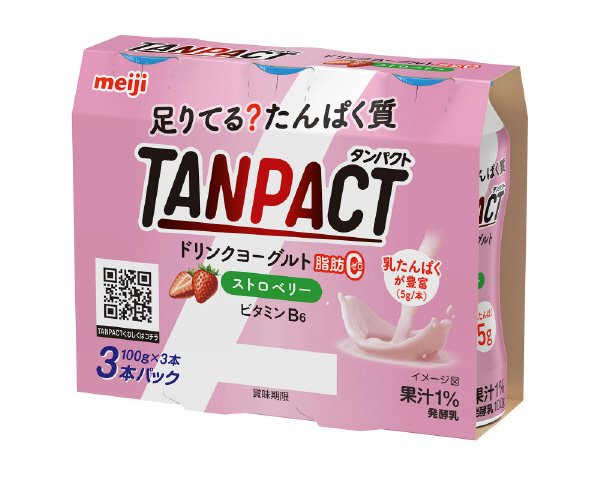 明治ＴＡＮＰＡＣＴドリンクヨーグルト脂肪０ストロベリー