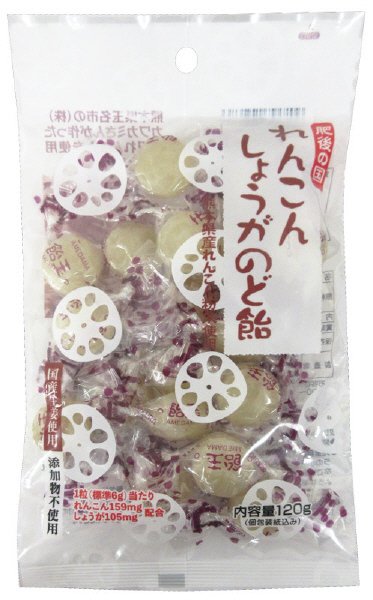 れんこんしょうがのど飴
