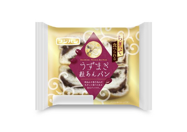 うずまき粒あんパン