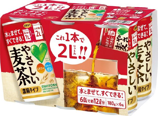 サントリー　ＧＲＥＥＮ　ＤＡ・ＫＡ・ＲＡやさしい麦茶　濃縮タイプ１８０ｇ缶　６缶パック