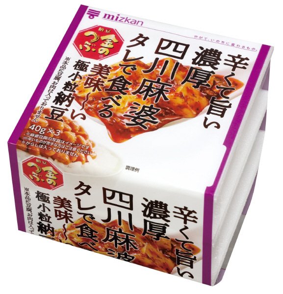 金のつぶ　辛くて旨い濃厚四川麻婆タレで食べる美味～い極小粒納豆