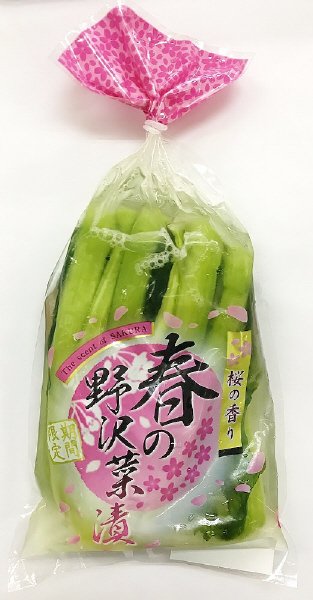 春の野沢菜漬