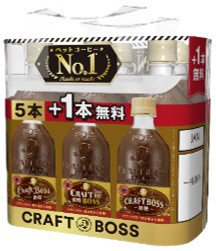 サントリーコーヒー　クラフトボス　微糖　５００ｍｌ×５＋１本無料パック